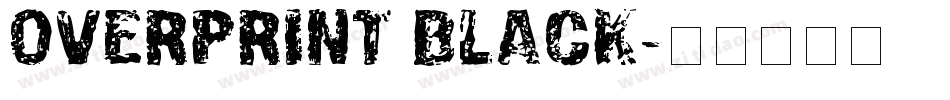 Overprint Black字体转换